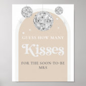 Raad eens hoeveel kussen Disco Vrijgezellenfeest G Poster (Voorkant)