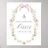 Raad eens hoeveel kussen douchespel Wildflower Bow Poster (Voorkant)