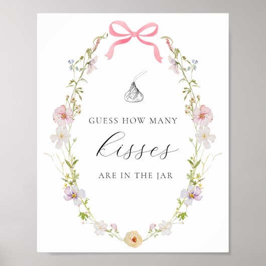 Raad eens hoeveel kussen douchespel Wildflower Bow Poster (Voorkant)