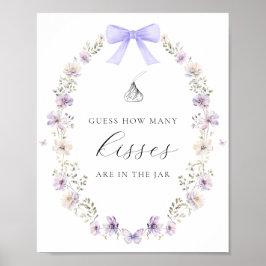 Raad eens hoeveel kussen douchespel Wildflower Bow Poster