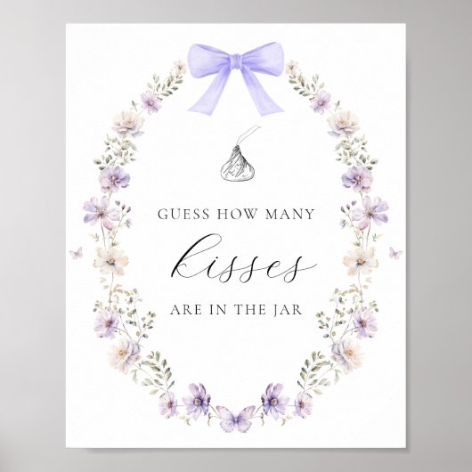 Raad eens hoeveel kussen douchespel Wildflower Bow Poster (Voorkant)