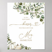 Raad eens hoeveel kussen een bruidsspel teken poster (Voorkant)