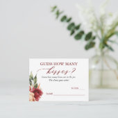 Raad eens hoeveel kussen Herfst Bloemen Spel Kaart (Staand voorkant)