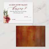 Raad eens hoeveel kussen Herfst Bloemen Spel Kaart (Voorkant / Achterkant)