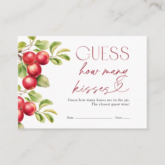 Raad eens hoeveel kussen het Vrijgezellenfeest van Informatiekaartje (Voorkant)