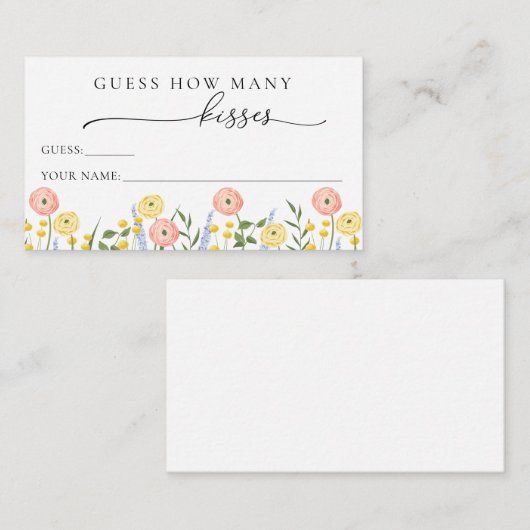 Raad eens hoeveel kussen informatiekaartje (Voorkant / Achterkant)