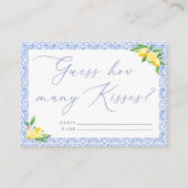 Raad eens hoeveel kussen Lemon Blue Tegel Positano Informatiekaartje (Voorkant)