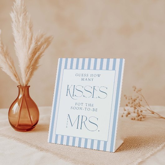 Raad eens hoeveel kussen reclamebord met voetstuk