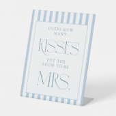 Raad eens hoeveel kussen reclamebord met voetstuk (Voorkant)