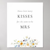 Raad eens hoeveel kussen spel teken poster (Voorkant)