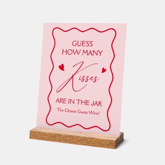 Raad eens hoeveel kussen Valentijn douchespel Acryl Bord (Hoek)
