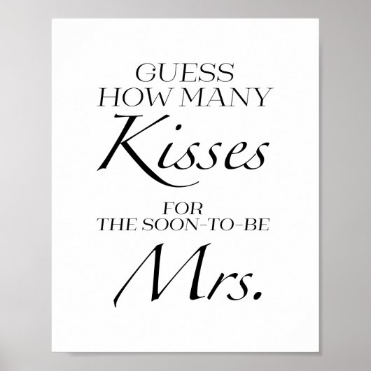 Raad eens hoeveel kussen voor de aanstaande Mrs Si Poster (Voorkant)