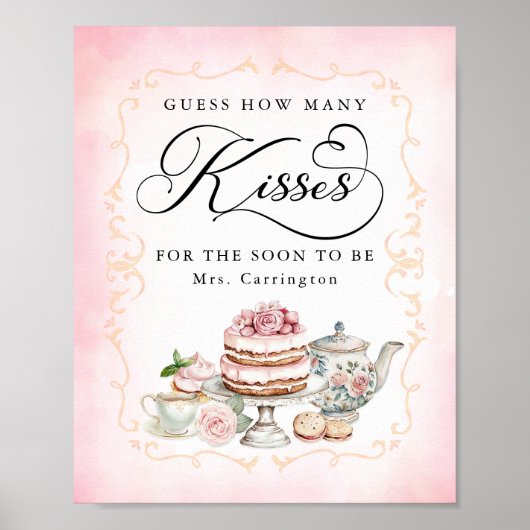 Raad eens hoeveel kussen Vrijgezellenfeest teken Poster (Voorkant)