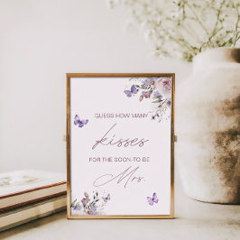 Raad eens hoeveel kussen Vrijgezellenfeest vlinder Poster