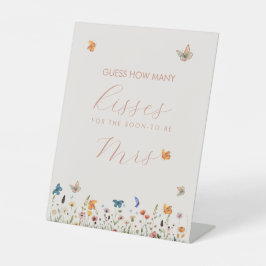 Raad eens hoeveel kussen Vrijgezellenfeest vlinder Reclamebord Met Voetstuk