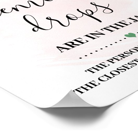 Raad eens hoeveel Lemon dropt roze schoenbordjes Poster (Hoek)