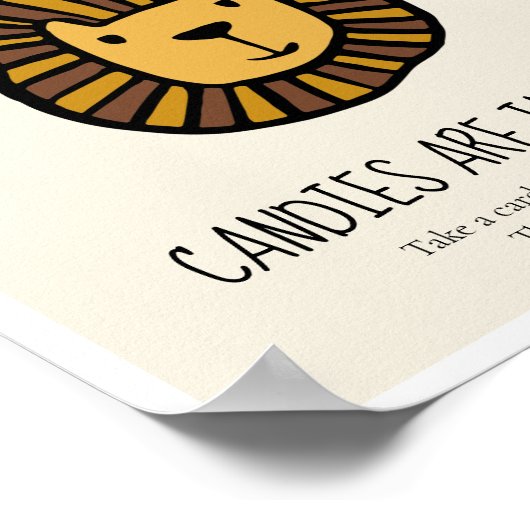 Raad eens hoeveel Lion Baby shower game Poster (Hoek)