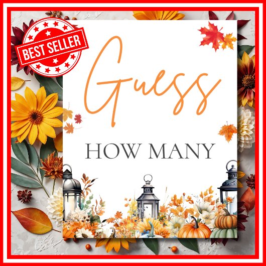 RAAD EENS HOEVEEL Little Pumpkin Baby shower SPEL Poster