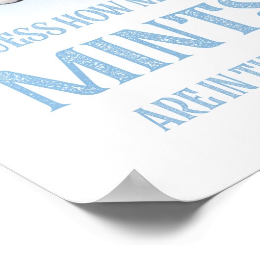 Raad eens hoeveel minuten er in de pot zitten poster (Hoek)