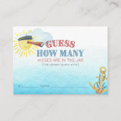 Raad eens hoeveel Nautical Baby shower Game Card Informatiekaartje (Voorkant)