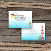 Raad eens hoeveel Nautical Baby shower Game Card Informatiekaartje