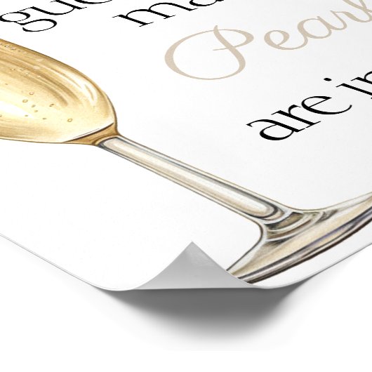 Raad eens hoeveel parels er in het vrijgezellenfee poster (Hoek)