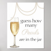 Raad eens hoeveel parels er in het vrijgezellenfee poster (Voorkant)