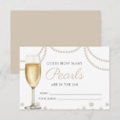 Raad eens hoeveel Parels Prosecco Vrijgezellenfees Informatiekaartje (Voorkant / Achterkant)