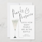 Raad eens hoeveel Parels Prosecco Vrijgezellenfees Kaart (Voorkant)