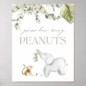 Raad eens hoeveel Peanuts Baby shower spel teken Poster (Voorkant)