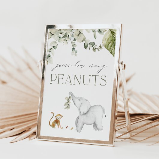 Raad eens hoeveel Peanuts Baby shower spel teken Poster