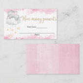 Raad eens hoeveel pindaketten baby shower inbrenge informatiekaartje (Voorkant / Achterkant)