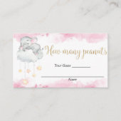 Raad eens hoeveel pindaketten baby shower inbrenge informatiekaartje (Voorkant)