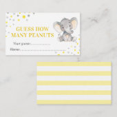 Raad eens hoeveel pinda's Baby shower verjaardagss Informatiekaartje (Voorkant / Achterkant)