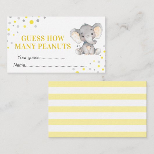 Raad eens hoeveel pinda's Baby shower verjaardagss Informatiekaartje (Voorkant / Achterkant)