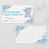 Raad eens hoeveel pinda's Baby shower verjaardagss Informatiekaartje (Voorkant / Achterkant)