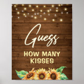 Raad eens hoeveel pinda's kisses Snoepjes zonneblo Poster (Voorkant)