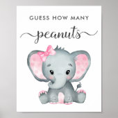 Raad eens hoeveel pinda's olifant baby meisje douc poster (Voorkant)