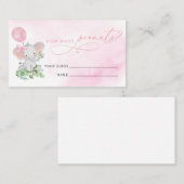 Raad eens hoeveel pinda's olifant Baby shower game Informatiekaartje (Voorkant / Achterkant)