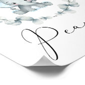 Raad eens hoeveel pinda's olifant Baby shower game Poster (Hoek)