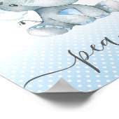 Raad eens hoeveel pinda's olifant Baby shower Poster (Hoek)
