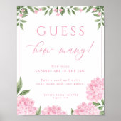 Raad eens hoeveel Pink Hydrangea Shower Game Poster (Voorkant)