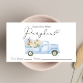 Raad eens hoeveel pompoenen baby boy douche spel informatiekaartje