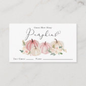 Raad eens hoeveel pompoenen Baby shower spel Informatiekaartje (Voorkant)