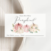 Raad eens hoeveel pompoenen Baby shower spel Informatiekaartje