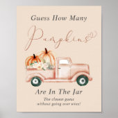 Raad eens hoeveel pompoenen Baby shower spel Poster (Voorkant)