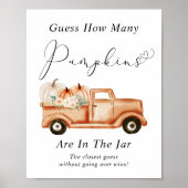 Raad eens hoeveel pompoenen Baby shower spel Poster (Voorkant)