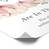 Raad eens hoeveel pompoenen Baby shower spel Poster (Hoek)