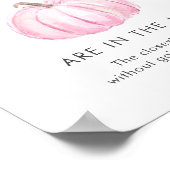 Raad eens hoeveel pompoenen Baby shower spel Poster (Hoek)