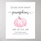 Raad eens hoeveel pompoenen Baby shower spel Poster (Voorkant)